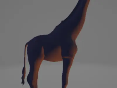 Realistic 3D Giraffe Model Low-poly 3D model