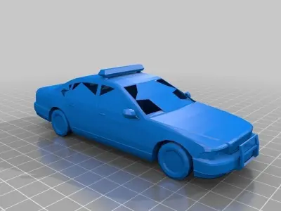 Cop Car for WeLoveCars collection by Whatakuai Free 3D print model