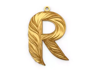 Alphabet Letter R Pendant  3D print model