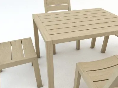 Garden Furniture Set 3 3D model