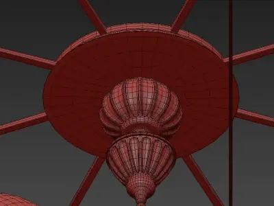 Colorful Glass Chandelier 3D model
