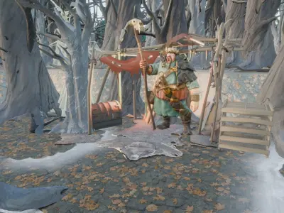 3D model of Dota2 game map Low-poly 3D model