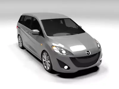 MAZDA 5 LOWPOLY car Low-poly 3D model