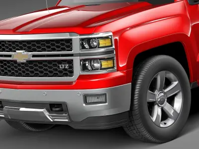 Chevrolet Silverado 1500 crew cab 2013 3D model