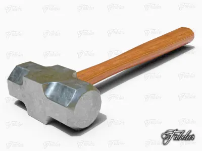 Engineering hammer Low-poly 3D model