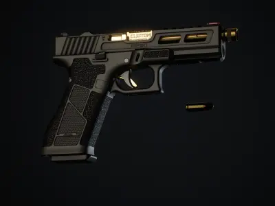 Ghost 9mm Low-poly 3D model