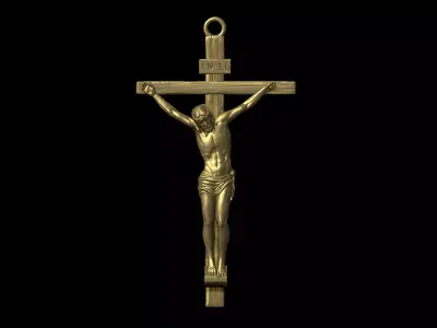 Jesus Cross Pendant 3D print model