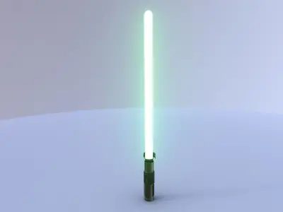 Yoda Lightsaber Low-poly 3D model