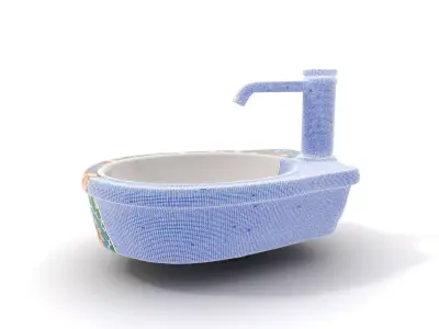 Colorful Mosaic Basin model pack Low-poly 3D model