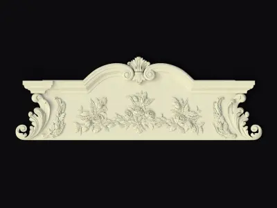 Central decor ornament for furniture 3D model 765