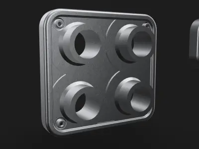 Firewall hose pass through set x3 sizes 3D print model