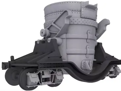 Slag Car Steel 3D model