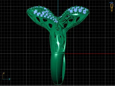 Two Head Women Ring 3DM Womens Ring 3d models 3D print model 3D print model 24