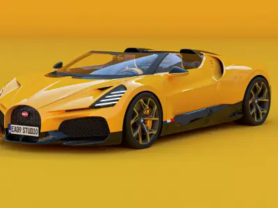 2024 Bugatti W16 Mistral 3D model