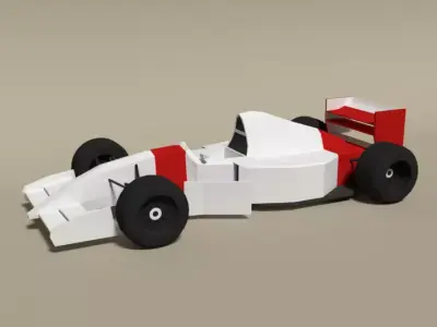Low Poly McLaren MP4-8 Formula Car  Low-poly 3D model
