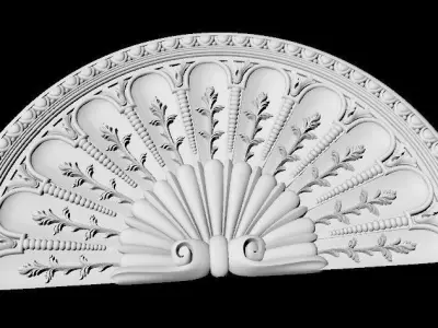 Central decor ornament for furniture 3D model 858