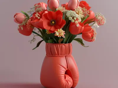 Boxing Glove Vase for Original Home Decor 3D print model