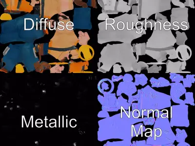 Construction Worker model pack Low-poly 3D model