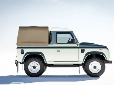 Land Rover Defender 90 Pickup 2012 3D model