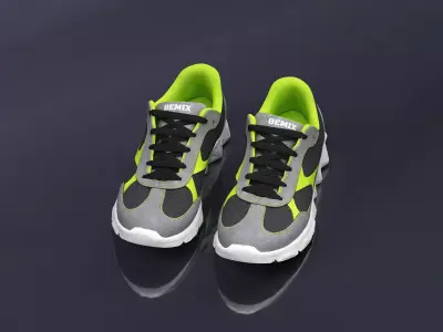 S00052 Sport Sneakers Low-poly 3D model