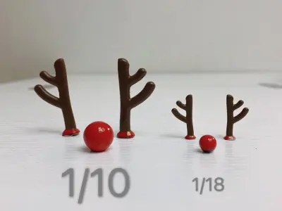 Christmas Reindeer Set for RC Car and Figure  3D print model