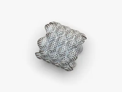 Stylized ring 3D print model