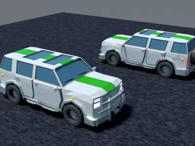 Jeep cra Low-Poly Free low-poly 3D model purchase
