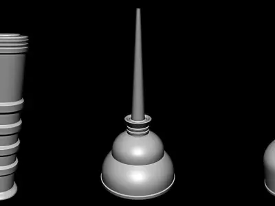 30 Oil Cans Base Mesh Vol 1 Low-poly 3D model