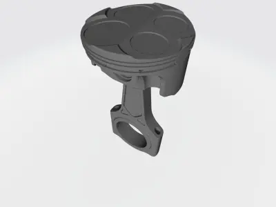 Piston and Connecting Rod Free 3D print model