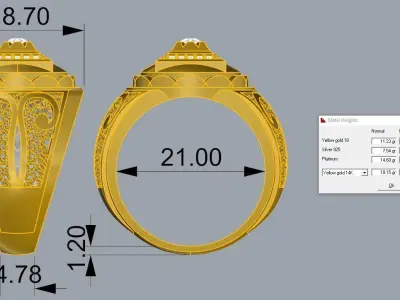 Mens ring Jewelry 3D print model