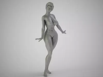 Allure golden woman 3D print model