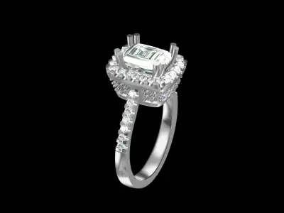 luxury emerald  rings  3D print model