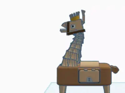 Royal Llama Loot Chest - Stylized Game Asset Low-poly 3D model