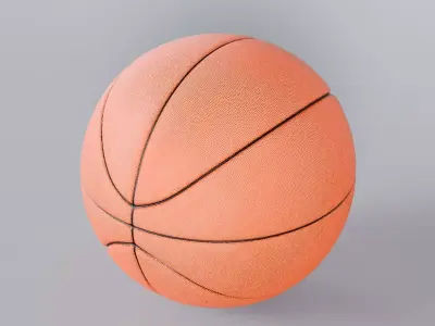 Realistic BasketBall 3D Model True 4K PBR Renders FBX GLB Low-poly 3D model