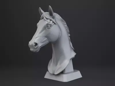 Horse Bust - Animal Figurine 3D print model