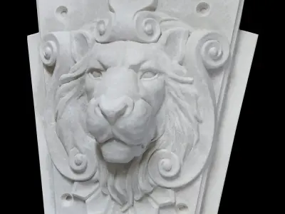 Lion head wall decor 3D print model