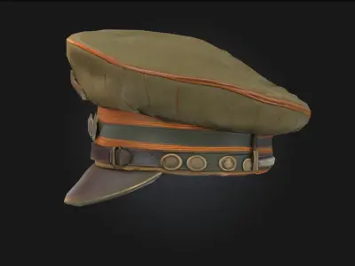 Officers Emblem Cap  Symbol of Authority and Honor 3D model