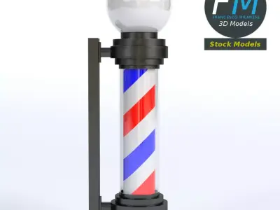 Barber pole 3D model