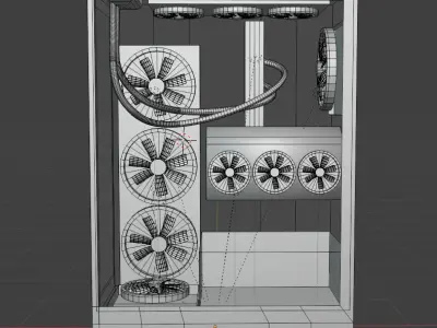 Computer Low-poly 3D model