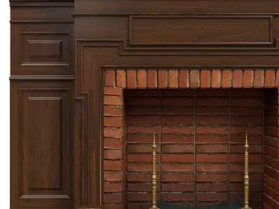 Classic fireplace 03 3D model