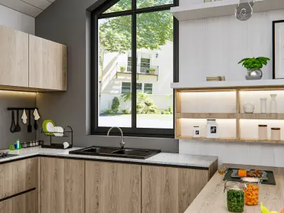 Kitchen Modern interior 0036 3D model