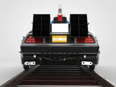Delorean Time Machine Episode 3 Railroad 3D model