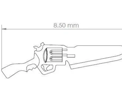 Small Gun Knife 3D print model