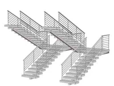 staircases Low-poly 3D model