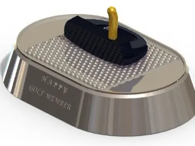 Golf Trophy Free 3D model