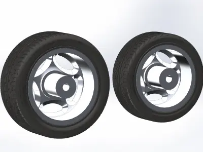 Custom wheels Schott Velocity for your scale model 3D print model