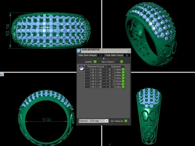 Woman Wedding Ring 182 3D print model