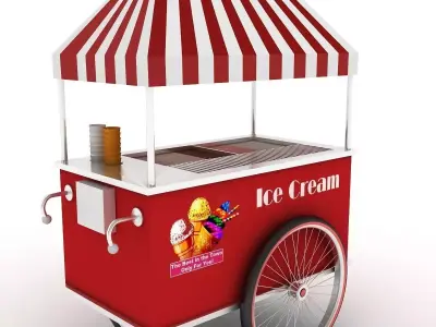 Ice Cream Cart 3D model