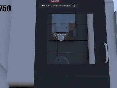 CNC Milling machine Haas 750 Low-poly 3D model Low-poly 3D model