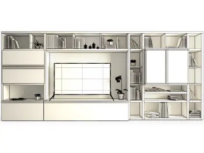 Contemporary TV Furniture 03 3D model